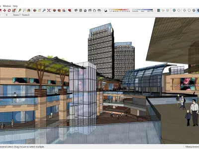Sketchup Commercial Complex Q3 3D model