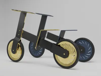 minimalistic cycle Low-poly 3D model