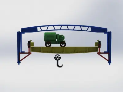 Factory Roof Gantry Crane system 3D print model