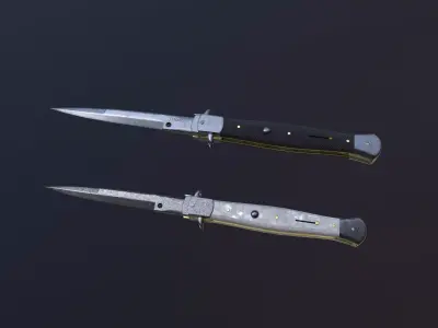 Stiletto Knife Low-poly 3D model