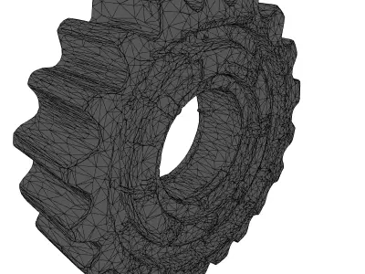 SciFi Damaged Gear Game Asset Low-poly 3D model