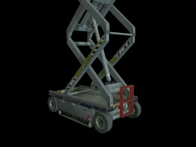 Industrial Scissor Lift Low-poly 3D model
