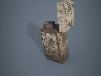 Old cigarette Lighter  Low-poly 3D model