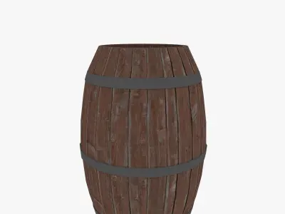 Wooden Barrel Free low-poly 3D model get