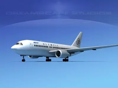 Boeing 767-100 Olympic 3D model