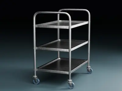 Hospital Medical Cart - Game Ready PBR 3D model