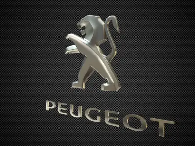Peugeot Logo 3D model by 3dlogoman