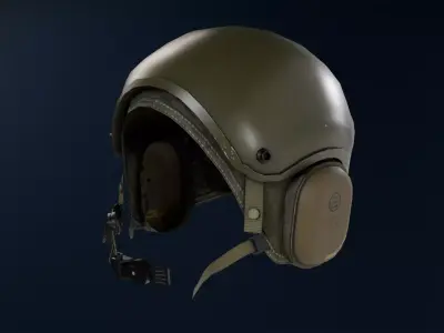 CI9-89-EVO - Combat Vehicle Italy Crewman Helmet low-poly Low-poly 3D model