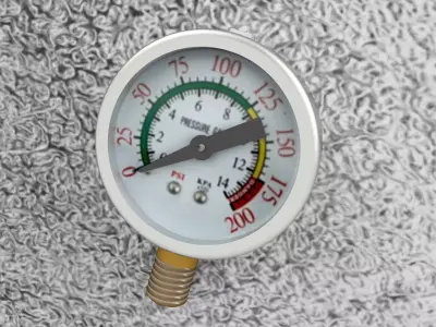 Pressure Dial 4K 3D model