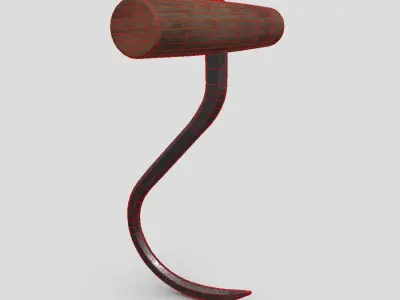 Meat Hook 4 Low-poly 3D model