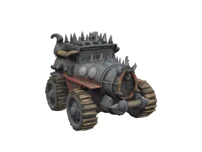 Orc Renforced War Armored Ultra medieval Vehicle Realistic 3D model