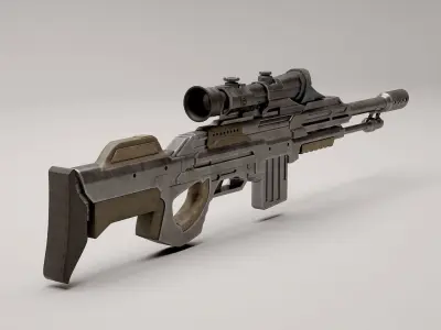 Assault Sci-fi rifle 3D model