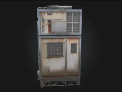 Rusty Industrial Unit  Echoes of Forgotten Industry 3D model