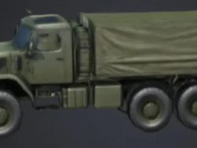 Military cargo vehicle 3D print model
