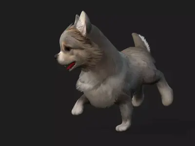 Dog A2 Free low-poly 3D model