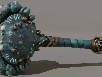 Zodiac Dark Weapons Collection  Cancer Mace Low Poly Low-poly 3D model