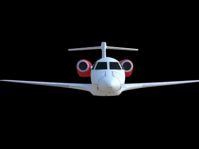 private jet Low-poly 3D model
