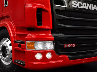  Realistic Heavy Truck with Interior 3D model