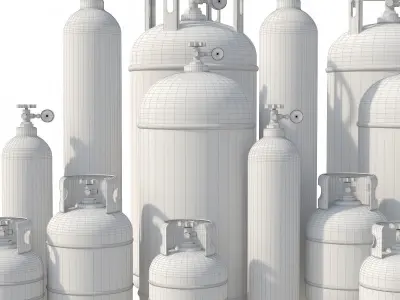 Gas Cylinders 3D model
