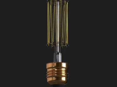 Vintage Light Bulb 001 Low-poly 3D model