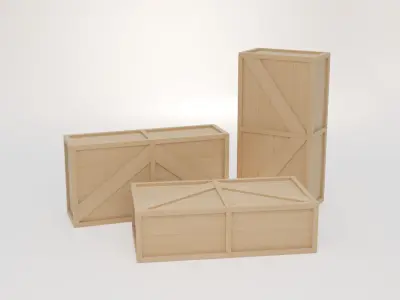 Stylized Boxes and Crates Collection 3D model