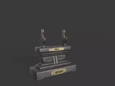 Sword Stand V2 Low-poly 3D model