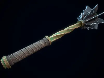 Medieval Mace Low-poly 3D model