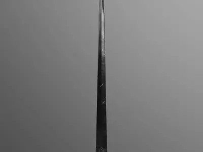 Old sword Low-poly 3D model