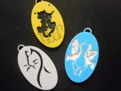 Pendants teddy bear Free 3D print model