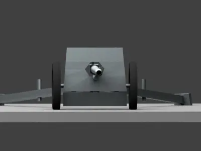 Anti tank Gun PAK 40 like Low-poly 3D model