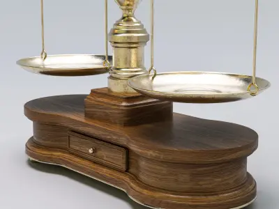 Ornate Justice Scale 3D model