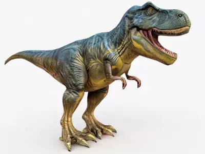 T REX Cartoon Low-poly 3D model