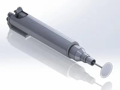 PISTOLA DE ROCIADO CON PLANO 3D model
