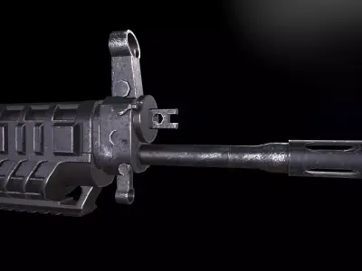 SG553 Rifle Low-poly 3D model
