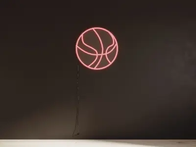 Basketball neon Free 3D model