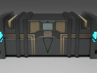 Sci-Fi Box Free low-poly 3D model