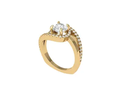 Wedding Ring 3D print model 100