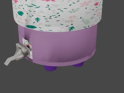 DRINKING COOLING WATER BIG BOTTEL WITH COCK  Free 3D model
