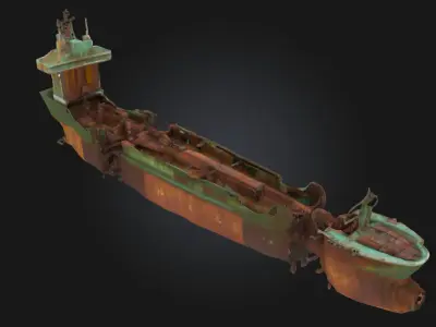 Fragmented Vessel Broken Pottery Model 3D model