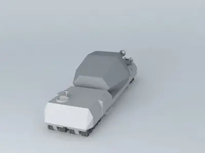 MPC Fireball - Mobile Plasma Cannon on the conveyor Mamut Free 3D model