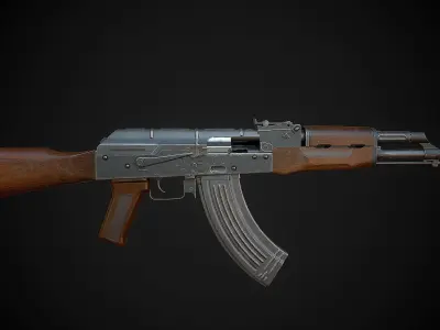 AK - 47  Low-poly 3D model