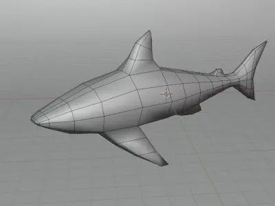 shark Low-poly 3D Model Low-poly 3D model