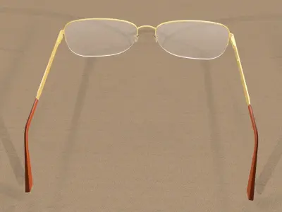Glasses with fishing line 3D model