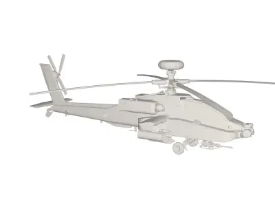 Military Helicopter concept 3D model get