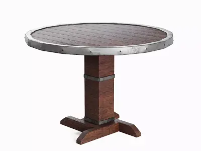 Antique Medieval Table 04 Low-poly 3D model