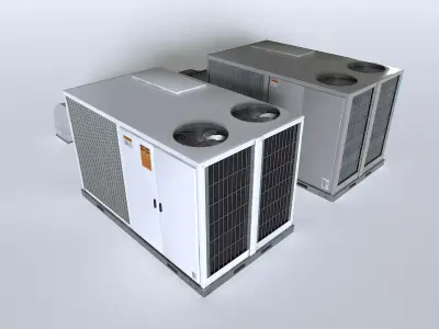 Rooftop AC hvac unit Low-poly 3D model
