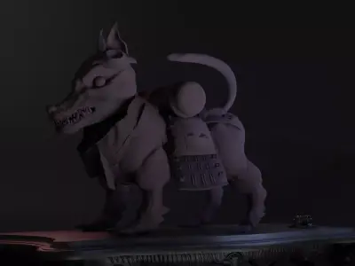 Samurai dogs 3D model