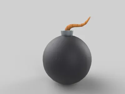 Stylized bomb Low-poly 3D model