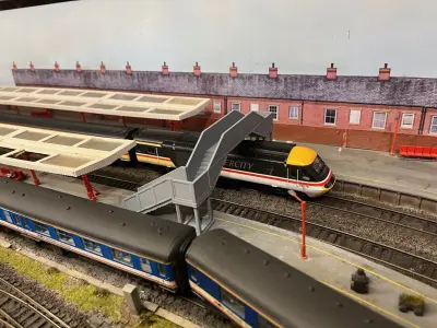 Model Railway Concrete Platform Footbridge 3D print model