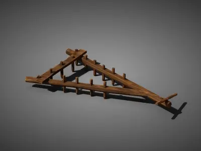 Medieval Farmer props Low-poly 3D model